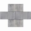 Fortress Tiles 30x60x6cm sark grijs/zwart