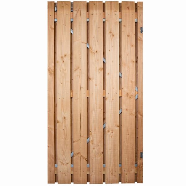 Gardenlux Douglasdeur met stalen frame 195x100cm onbehandeld afbeelding  bij Reinier Looij