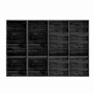 Gardenlux Wand B enkelzijdig rabat zwart 224x228,5cm zwart geïmpregneerd afbeelding  bij Reinier Looij