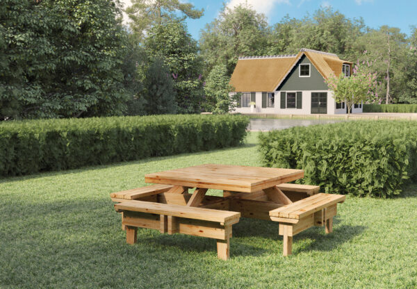 Picknicktafel vierkant afbeelding 1