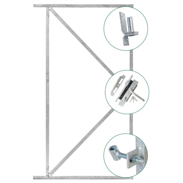 Ijzeren deurframeset compleet 155x110cm