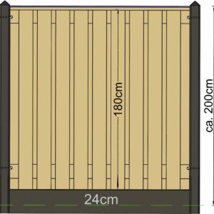 Berton paal Amstel antraciet tussenmodel 280