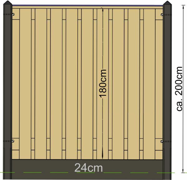 Berton paal Amstel gecoat driewegsmodel 280