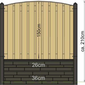 Berton paal Geul wit/grijs tussenmodel 280