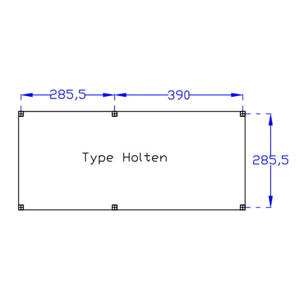 DHZ Plat dak Holten zwart