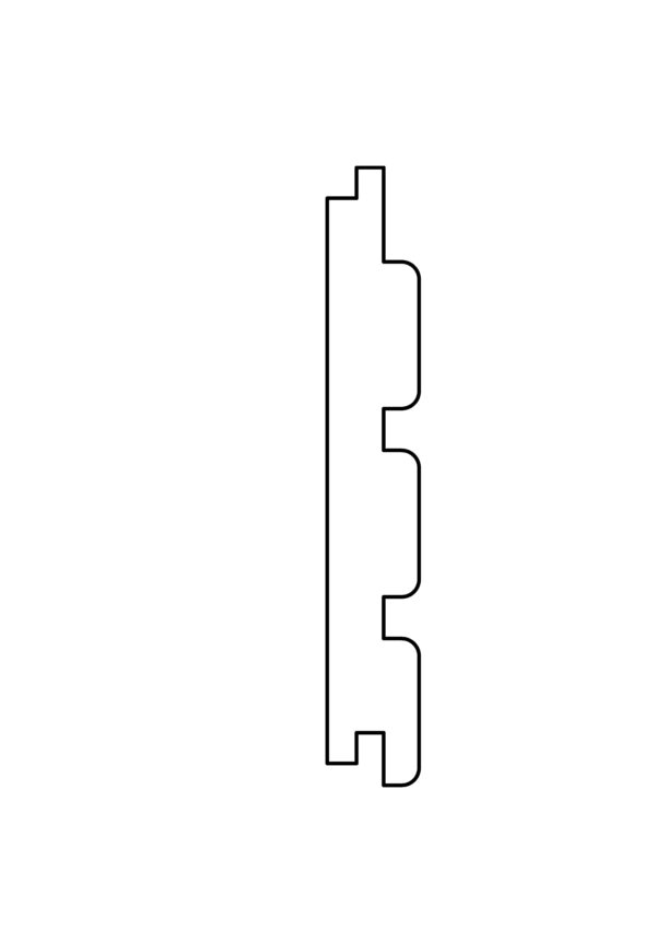 Thermoline Ayous triple rhombus profiel geschaafd 2.1x14.5x450cm