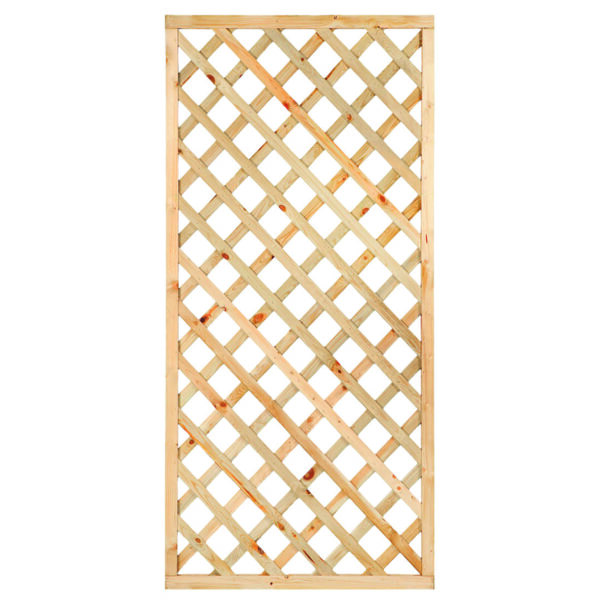 Trellis diagonaal recht met rechte lijst 90cm