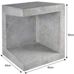 U-Element Hoek 40x40x50cm grijs