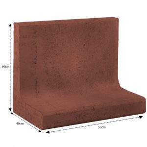 L-Element 50x40x60cm corten-bruin