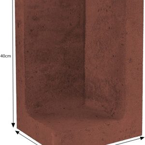 L-Element Hoek 30x30x40cm corten-bruin