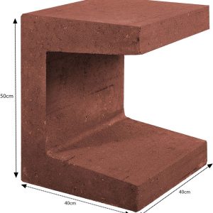 U-Element 40x40x50cm corten-bruin