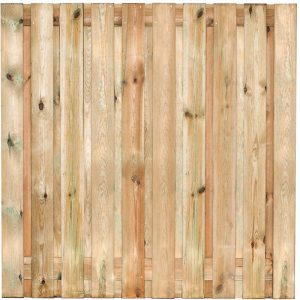 Grenen scherm Bois 21 planks-15mm RVS geschroefd 180x180cm