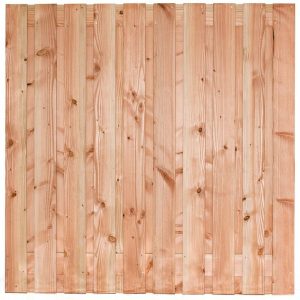 Douglas scherm 21 planks-16mm geschaafd-onbehandeld-RVS geschroefd 180x180cm Lima