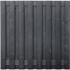 Grenen scherm 17 planks-15mm zwart gespoten 180x180cm Arizona